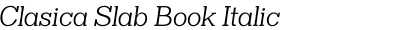 Clasica Slab Book Italic
